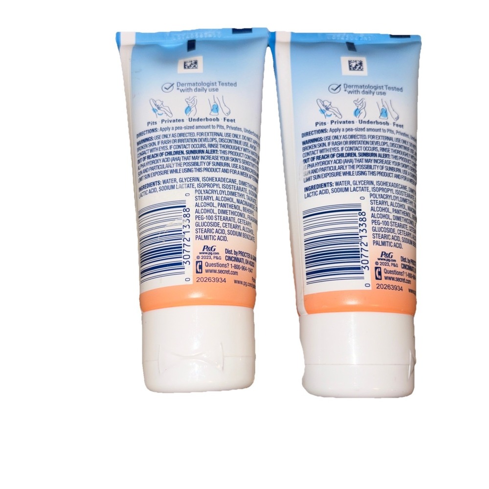 2~Secret Whole Body Aluminum Free Deodorant Cream, Peach+Vanilla Blossom 3oz - Picture 2 of 2